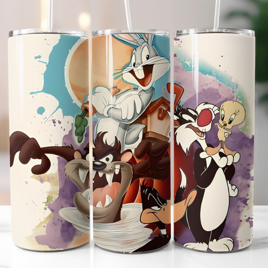 Looney Tunes, Sublimation, Ready To Press, Print Out Transfer, 20 oz, Skinny Tumbler Transfer, NOT A DIGITAL