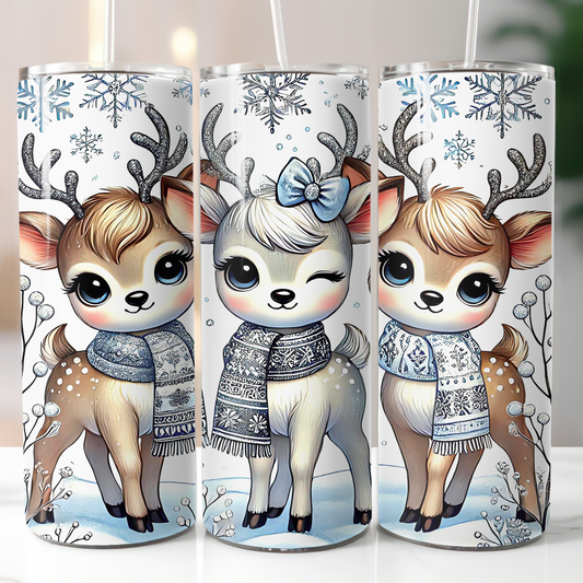 Silver Reindeers Sublimation Transfers