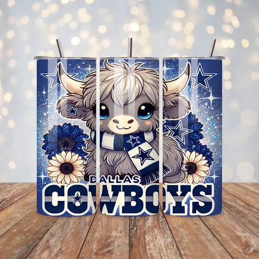 Football Highland Cow  Sublimation Transfer