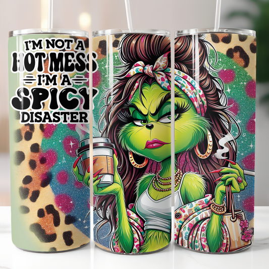 Female Grinch Hot Mess, Sublimation Transfer