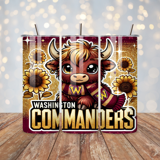Football Highland Cow  Sublimation Transfer