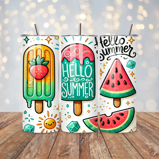 Hello Summer Popsicle Sublimation Transfer