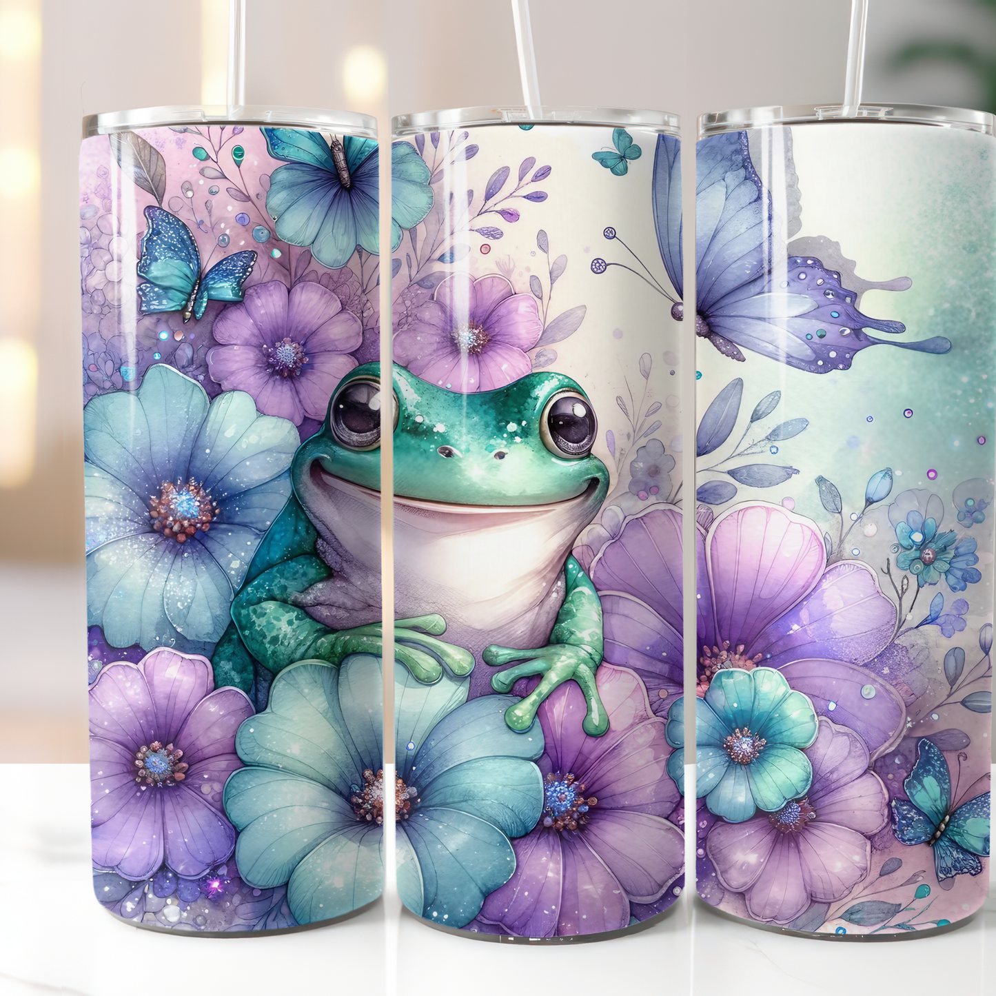 Frog Floral, Sublimation Prints