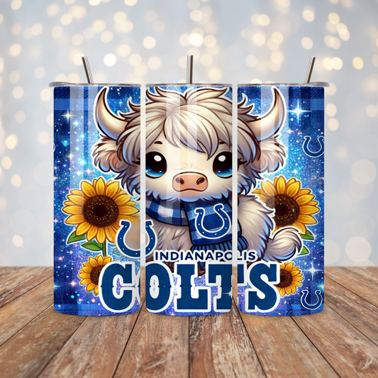 Football Highland Cow  Sublimation Transfer