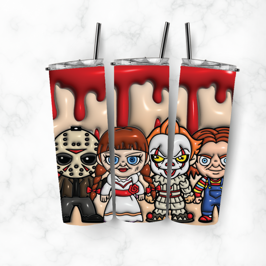 Horror, Sublimation, Ready to Print, Ready To Press, Print Out Transfer, 20 oz, Skinny Tumbler Transfer, NOT A DIGITAL