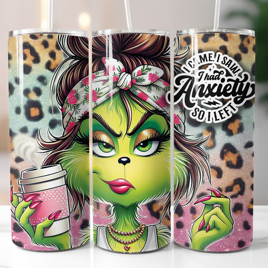 Female Grinch Anxiety, Sublimation Transfer