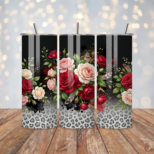 Leopard Roses Sublimation Transfer