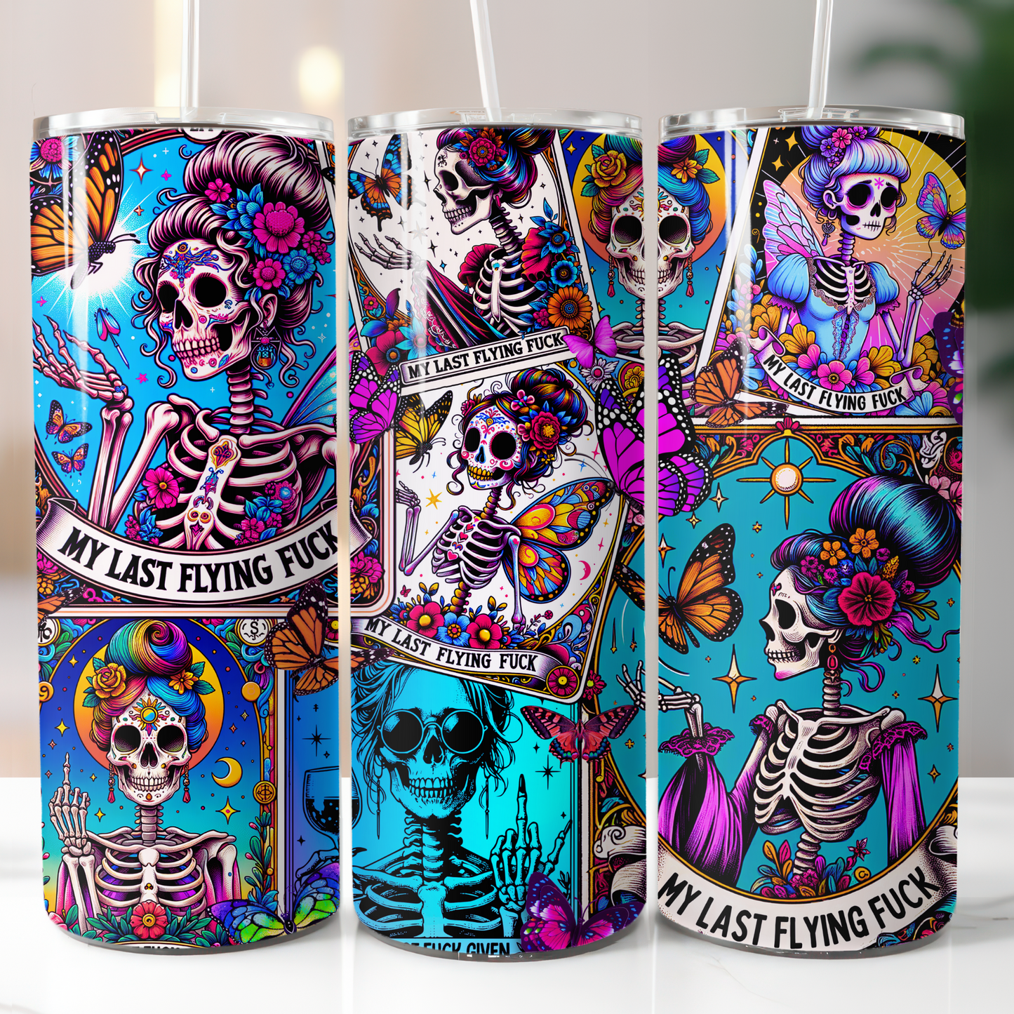 Skeleton Tarot Cards, Sublimation Prints