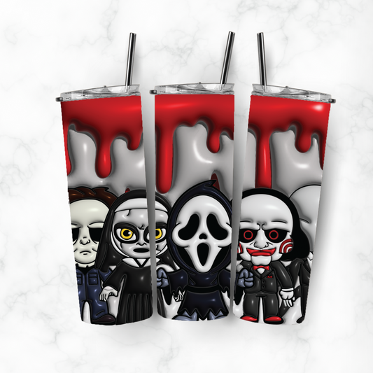 Horror, Sublimation, Ready to Print, Ready To Press, Print Out Transfer, 20 oz, Skinny Tumbler Transfer, NOT A DIGITAL