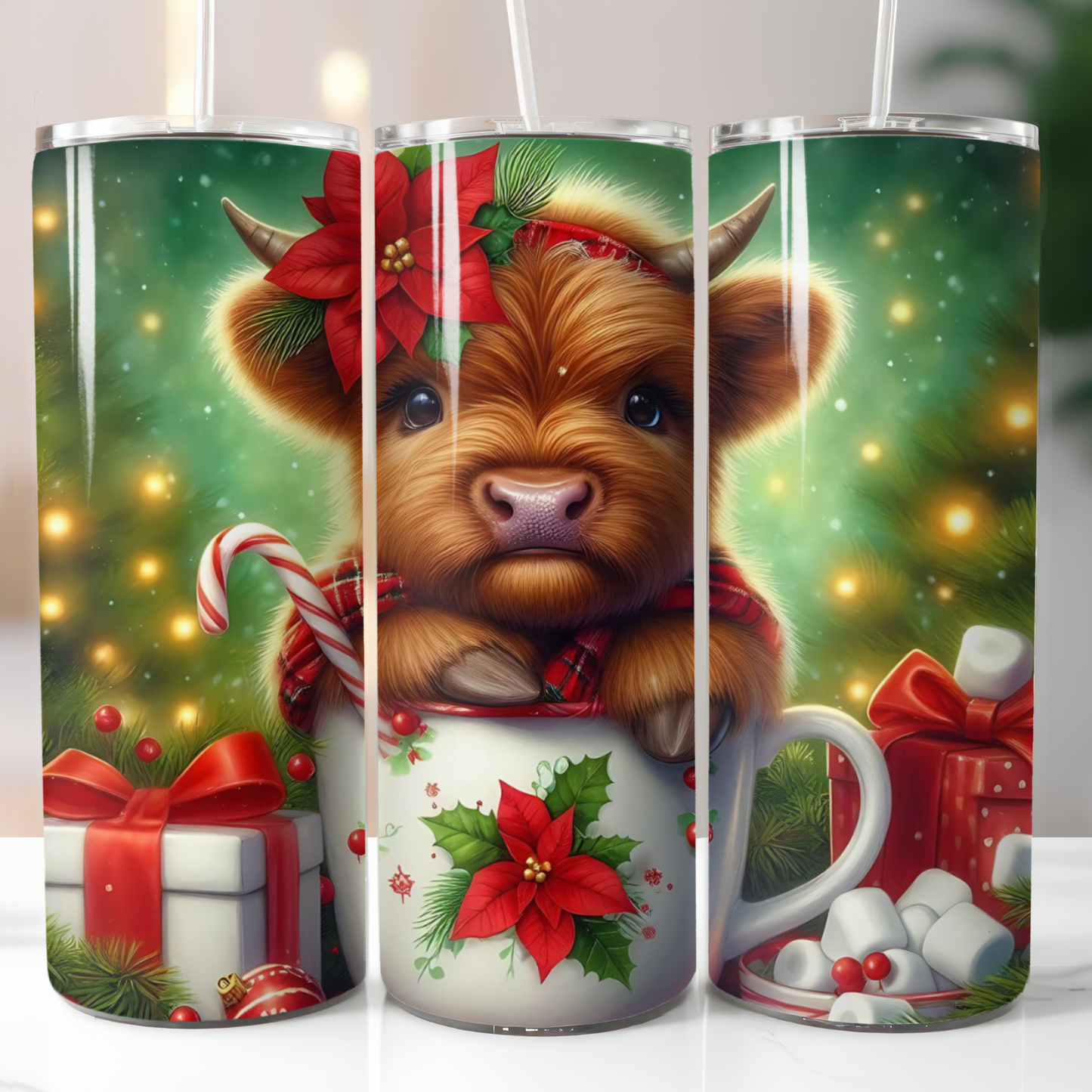 Christmas Highland Cow Mug