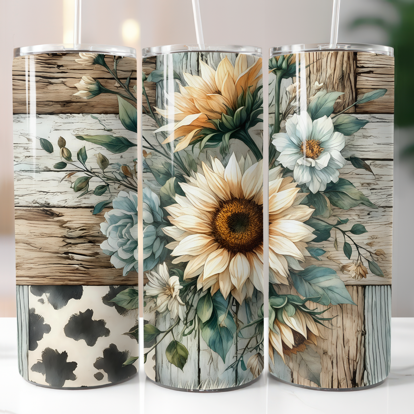 Boho Rustic Flowers Sublimation Transfers