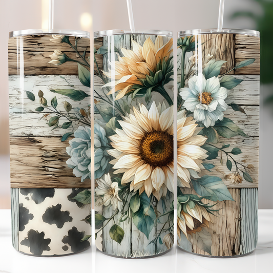 Boho Rustic Flowers Sublimation Transfers