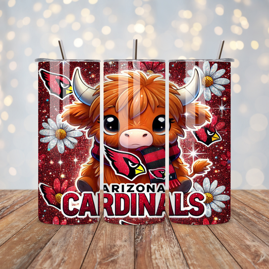 Football Highland Cow  Sublimation Transfer