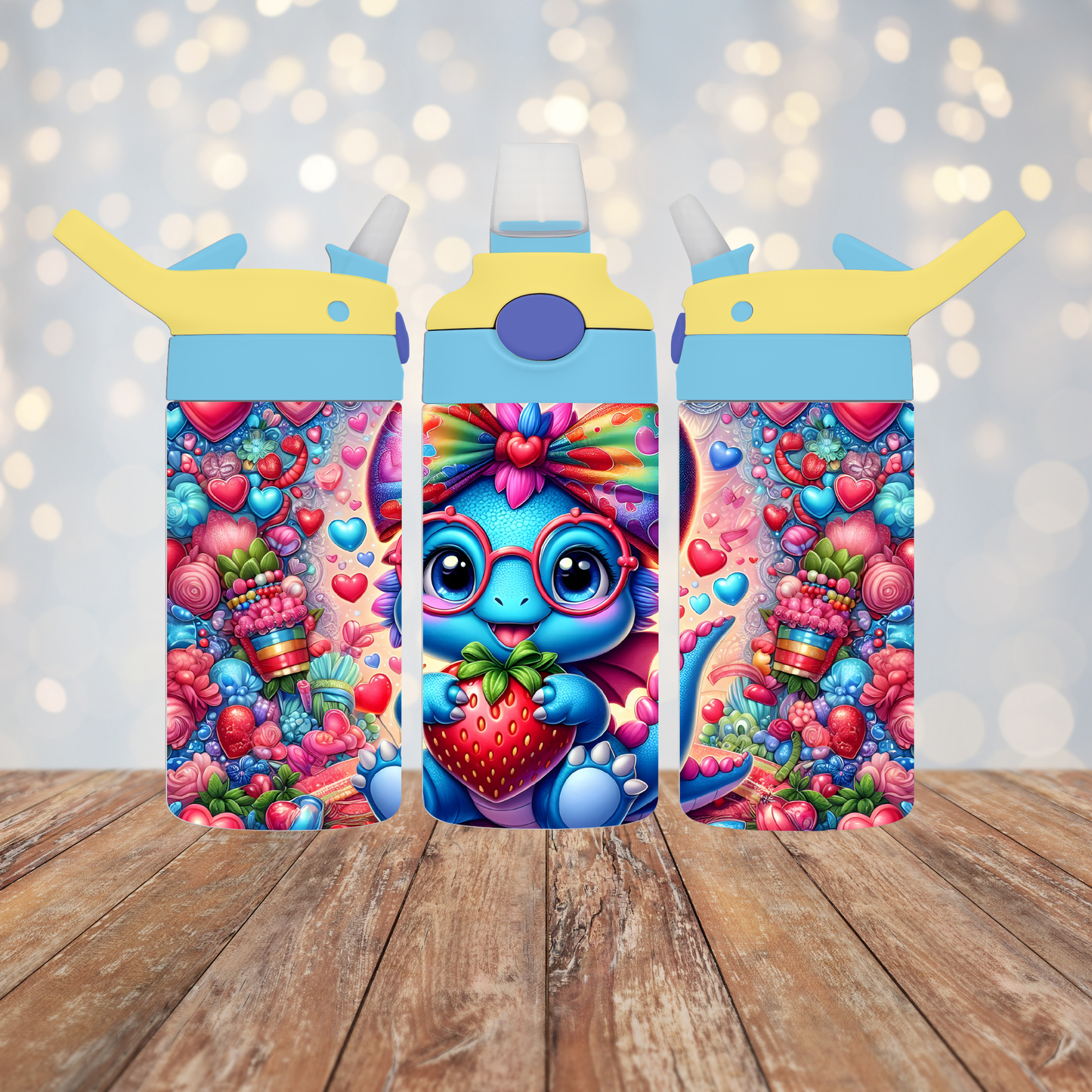Baby Dinosaur Strawberry Sublimation Transfer