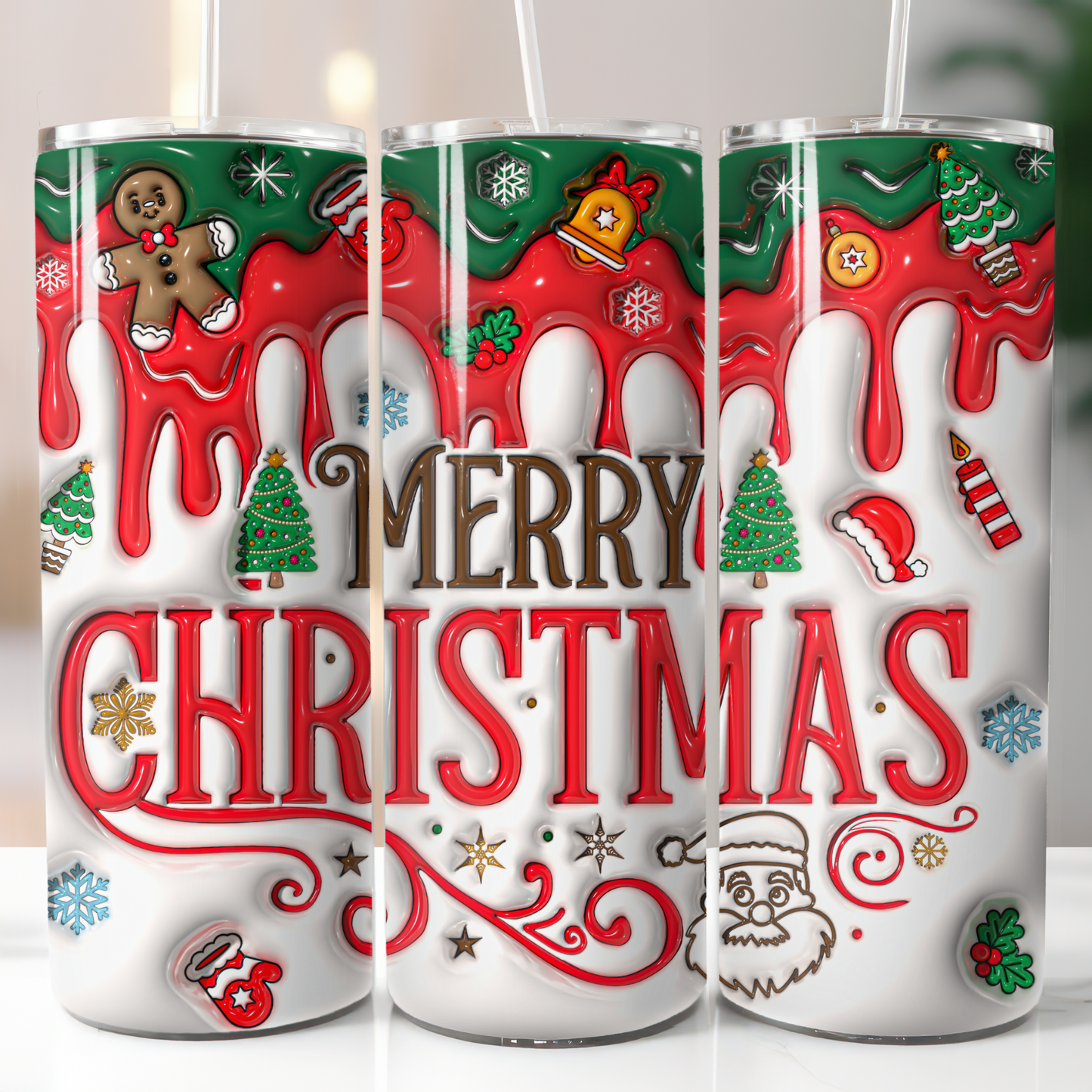 3D Puffy Christmas, Sublimation Transfer