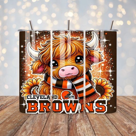 Football Highland Cow  Sublimation Transfer