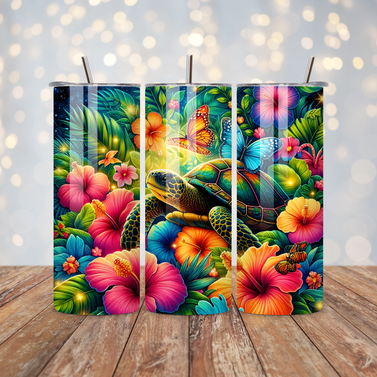 Turtle Hibiscus Sublimation Transfer