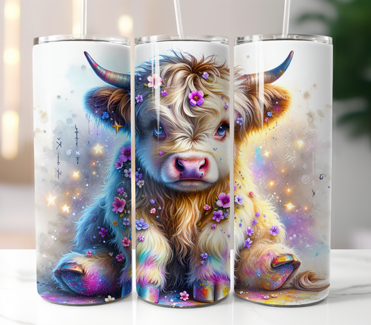 Celestial Highland Cow, Sublimation Prints