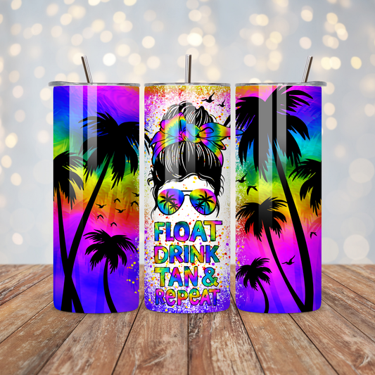 Float Drink Tan and Repeat Sublimation Transfer