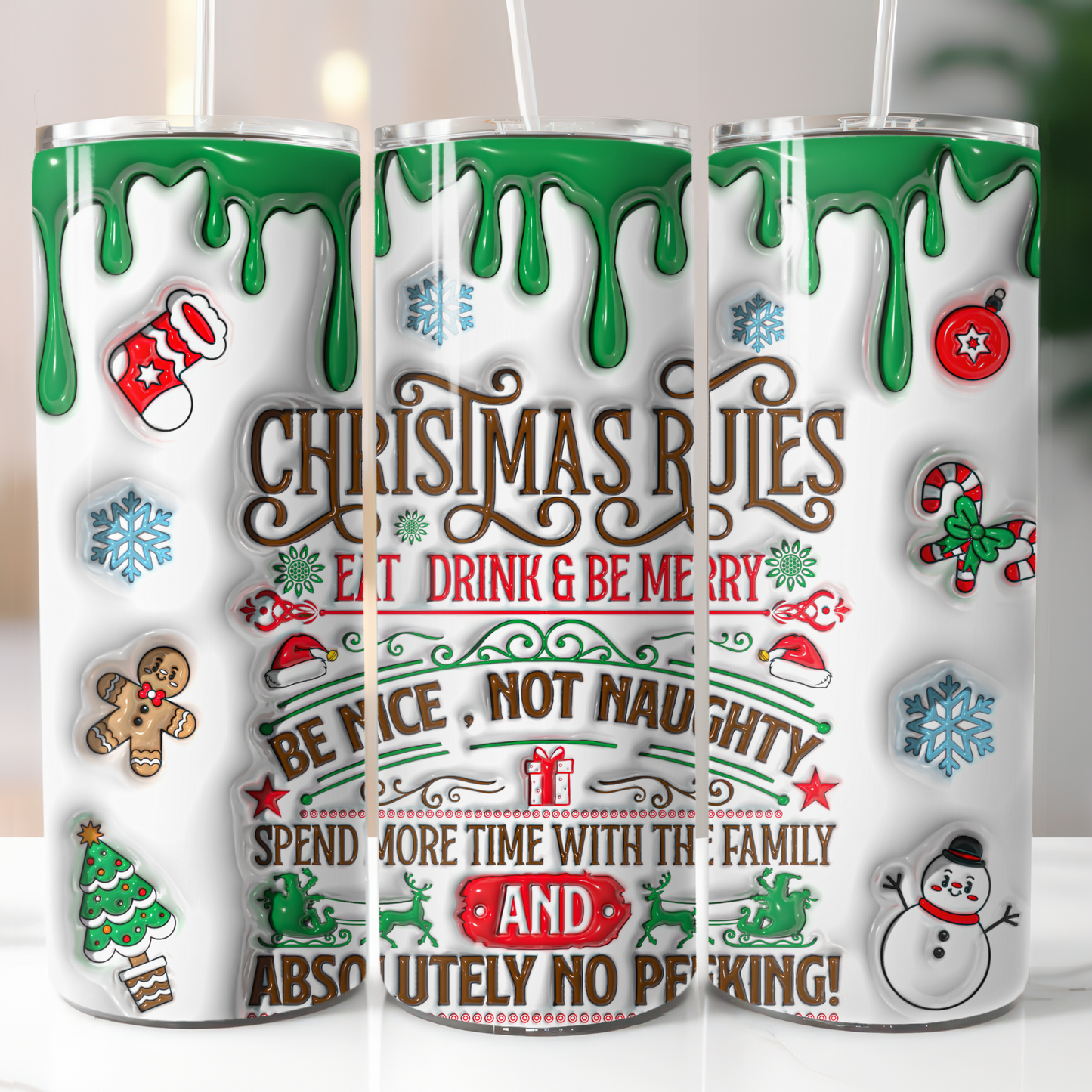 3D Puffy Christmas, Sublimation Transfer