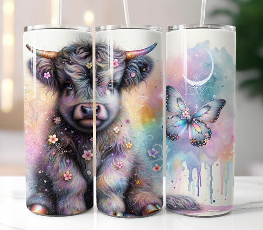 Celestial Highland Cow, Sublimation Prints