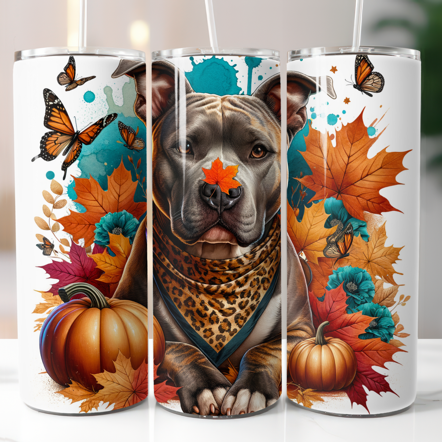 Fall Pit Bull, Sublimation Transfer