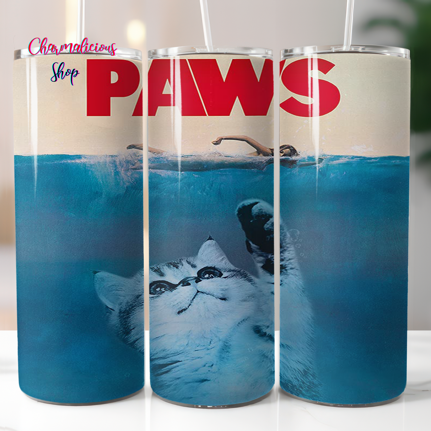 Paws, Sublimation, Ready To Press, Print Out Transfer, 20 oz, Skinny Tumbler Transfer, NOT A DIGITAL