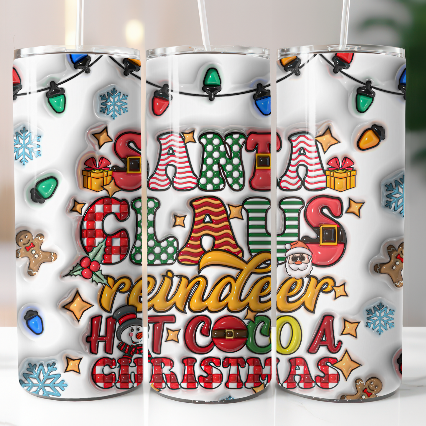 3D Puffy Christmas, Sublimation Transfer