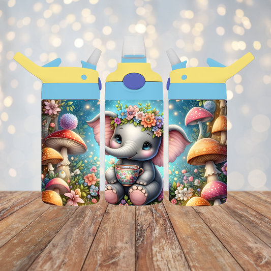 Baby Elephant and Mushrooms Sublimation Transfer