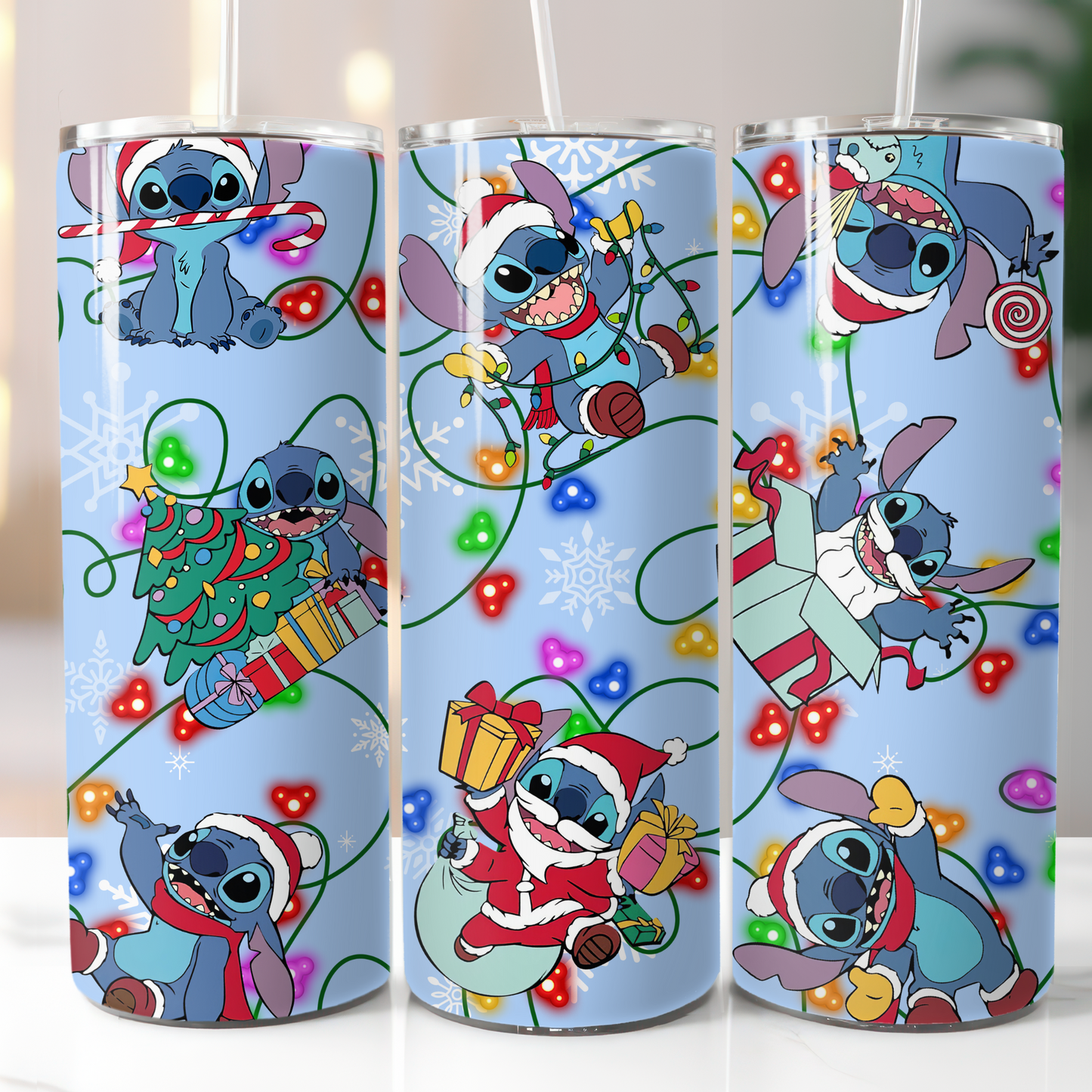 Stitch Christmas, Sublimation, Ready To Press, Print Out Transfer, 20 oz, Skinny Tumbler Transfer, NOT A DIGITAL