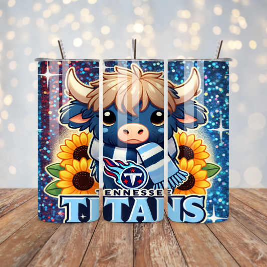 Football Highland Cow  Sublimation Transfer