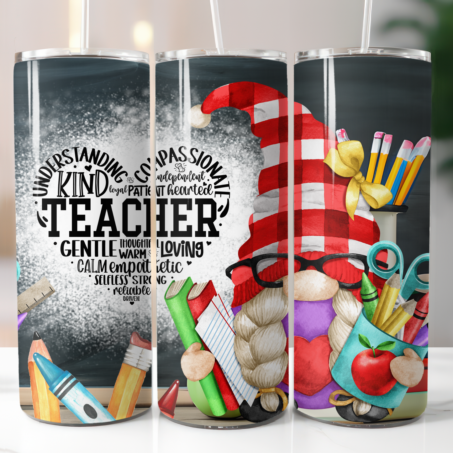 Teacher Gnome, Sublimation Transfer