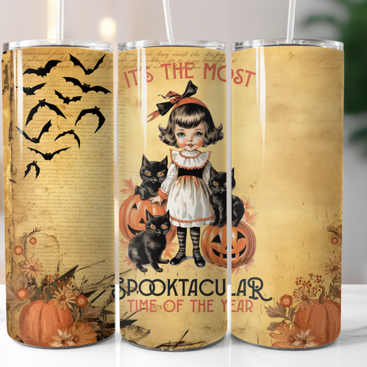 Retro Halloween, Sublimation, Ready to Print, Ready To Press, Print Out Transfer, 20 oz, Skinny Tumbler Transfer, NOT A DIGITAL