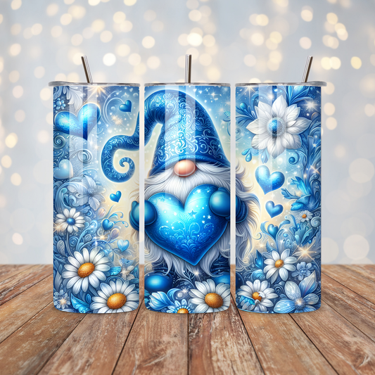 Blue Gnome Daisy Sublimation Transfer