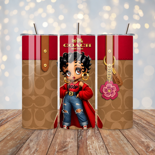 Boop Handbag Design Red Sublimation Transfer