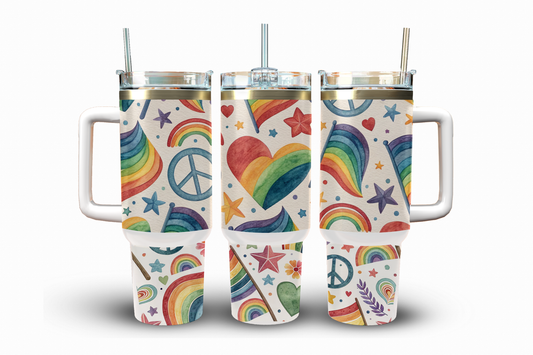 LGBTQ Pride Sublimation Transfer, 40 oz.