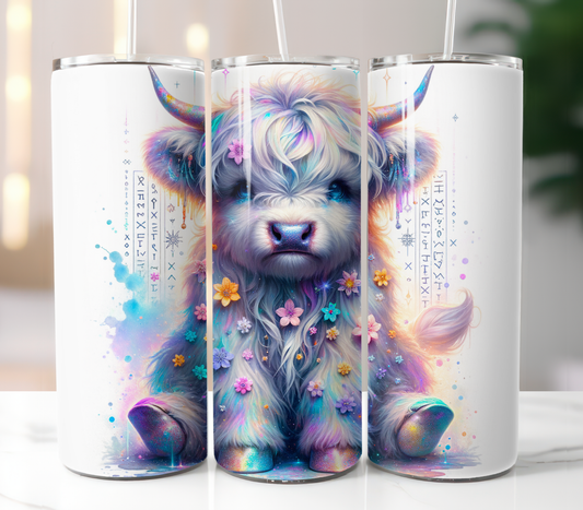 Celestial Highland Cow, Sublimation Prints