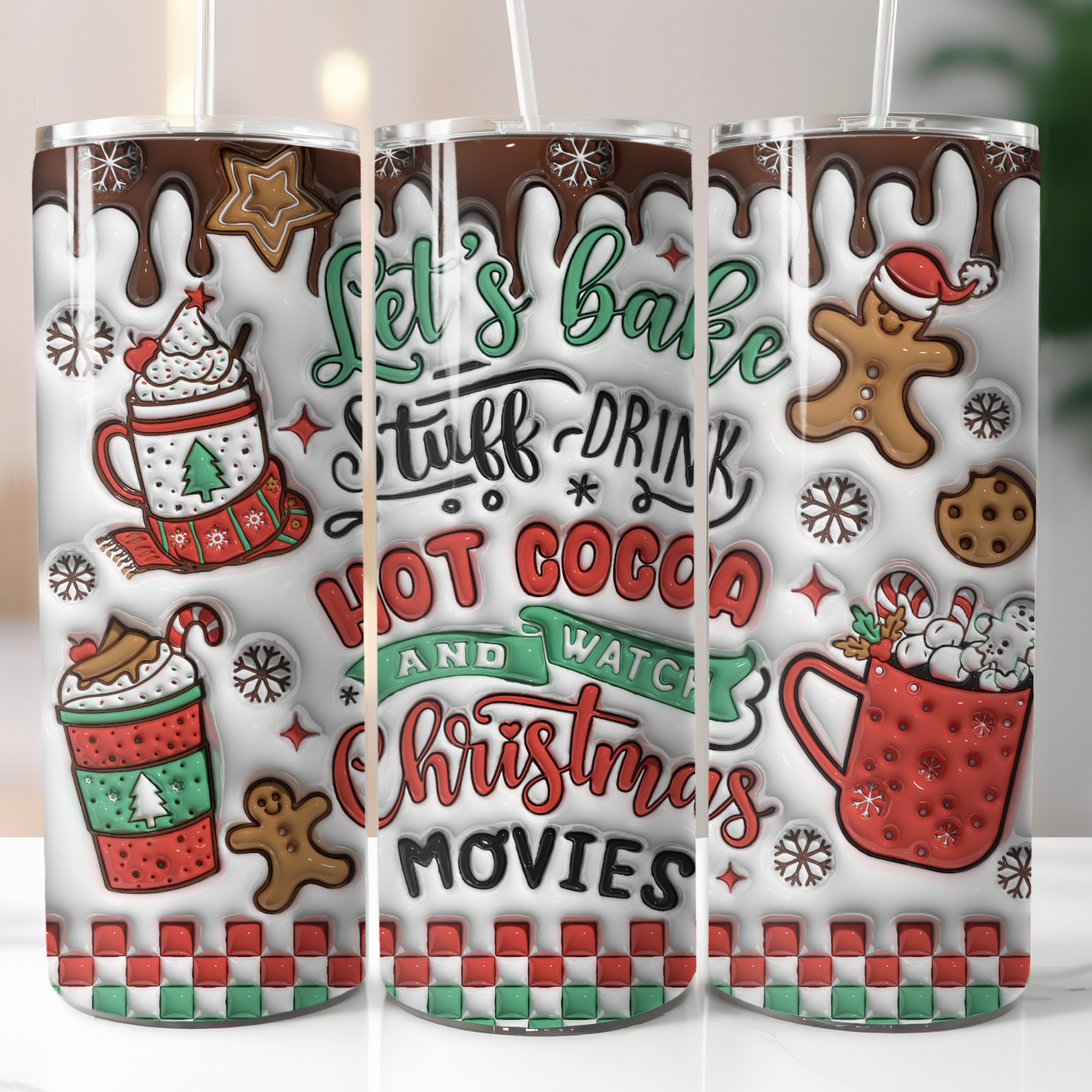 3D Puffy Christmas, Sublimation Transfer