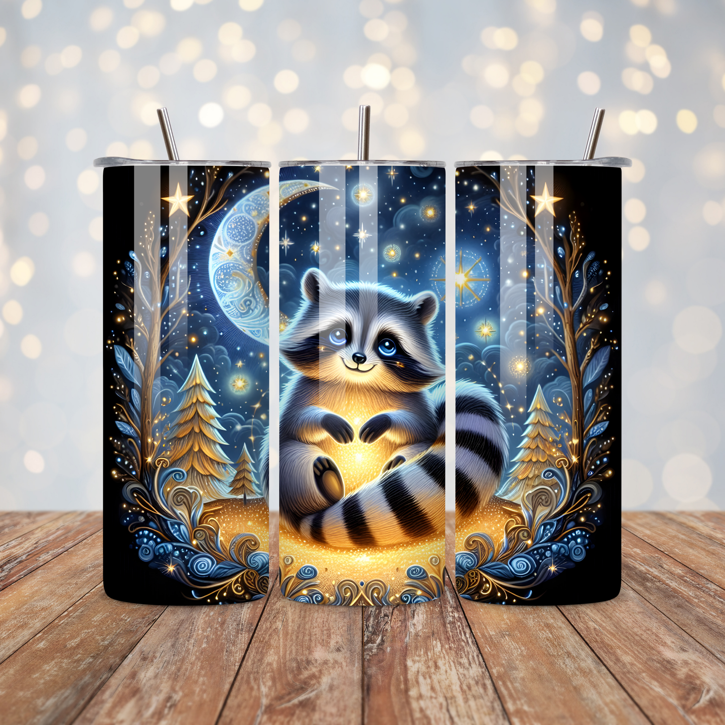 Raccoon at Night Sublimation Transfer