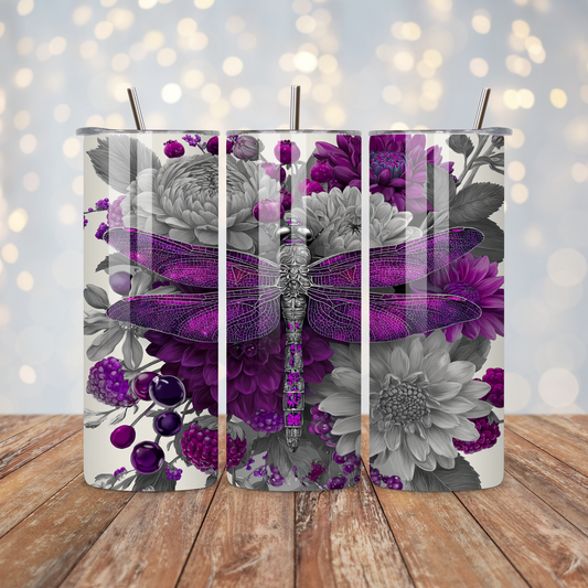 Purple Dragonfly Luxury Sublimation Transfer