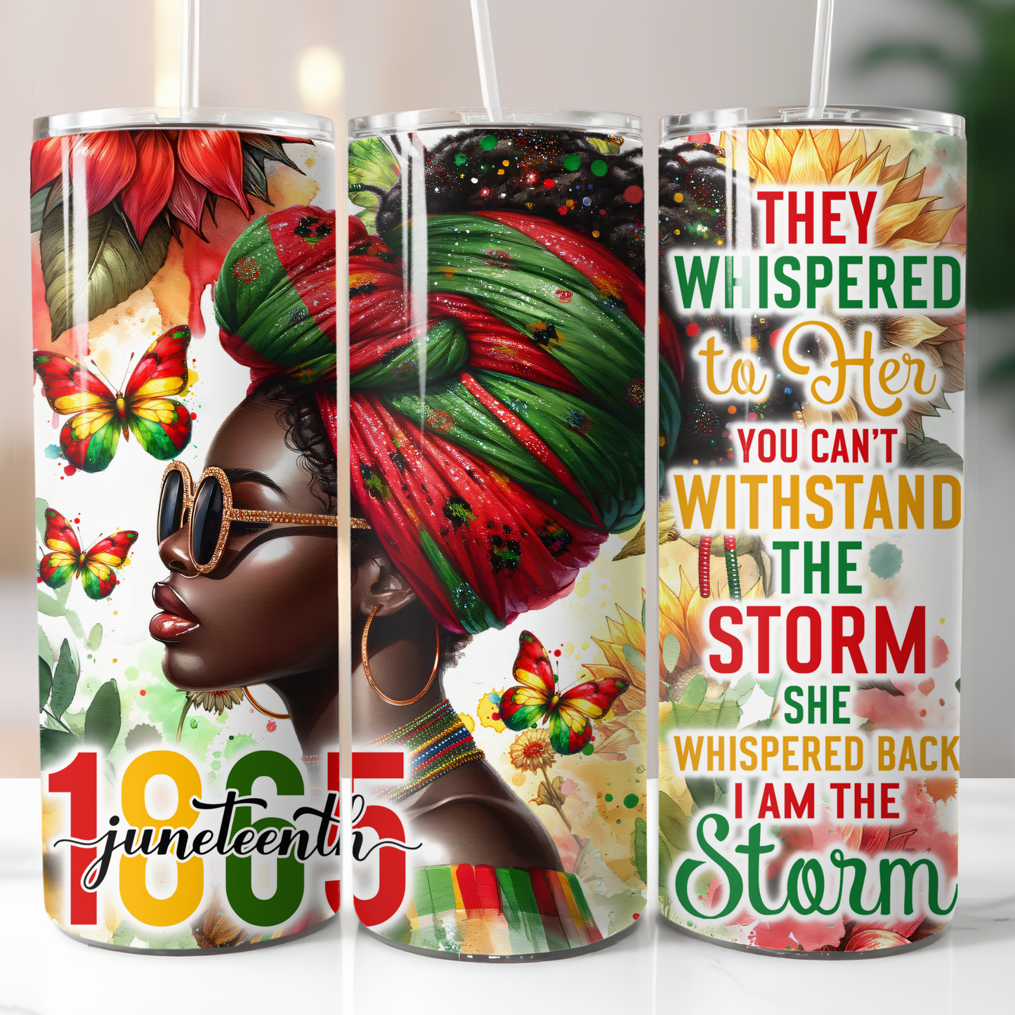 Juneteenth Black Woman Storm, Sublimation Transfer