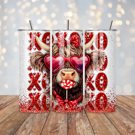 Highland Cow Valentine's Day Sublimation Transfer