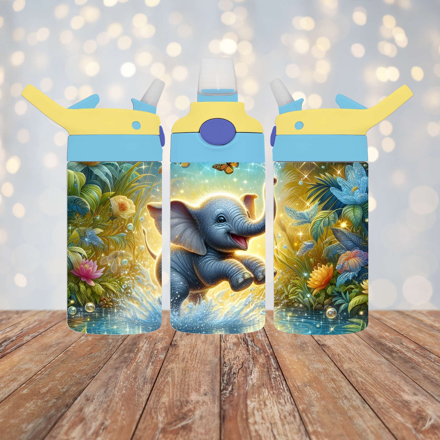 Baby Elephant Splashing Sublimation Transfer