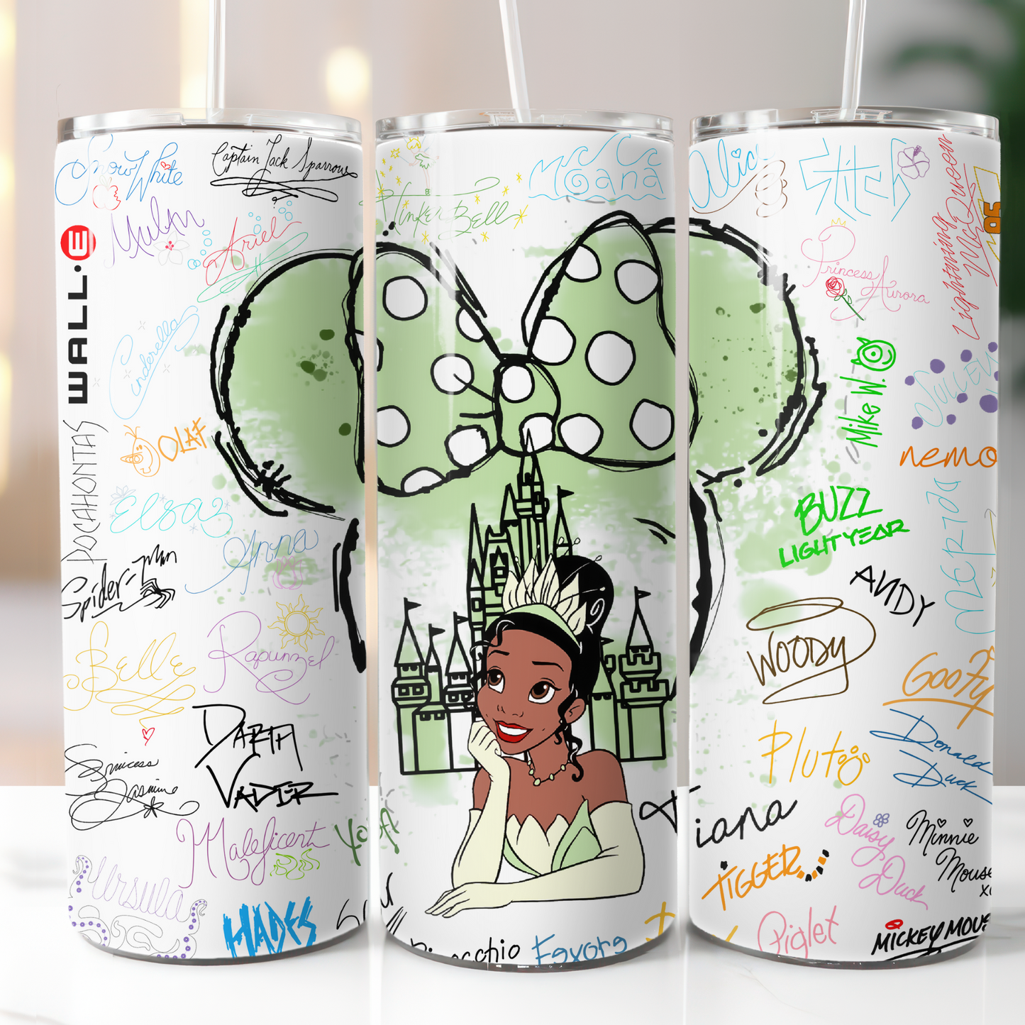 Disney Tiana Autograph, Sublimation, Ready to Print, Ready To Press, Print Out Transfer, 20 oz, Skinny Tumbler Transfer, NOT A DIGITAL