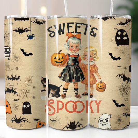 Retro Halloween, Sublimation, Ready to Print, Ready To Press, Print Out Transfer, 20 oz, Skinny Tumbler Transfer, NOT A DIGITAL