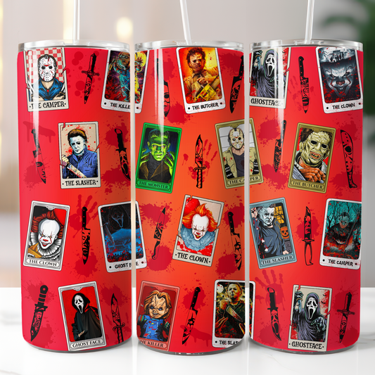 Horror Movie Characters, Sublimation, Ready to Print, Ready To Press, Print Out Transfer, 20 oz, Skinny Tumbler Transfer, NOT A DIGITAL