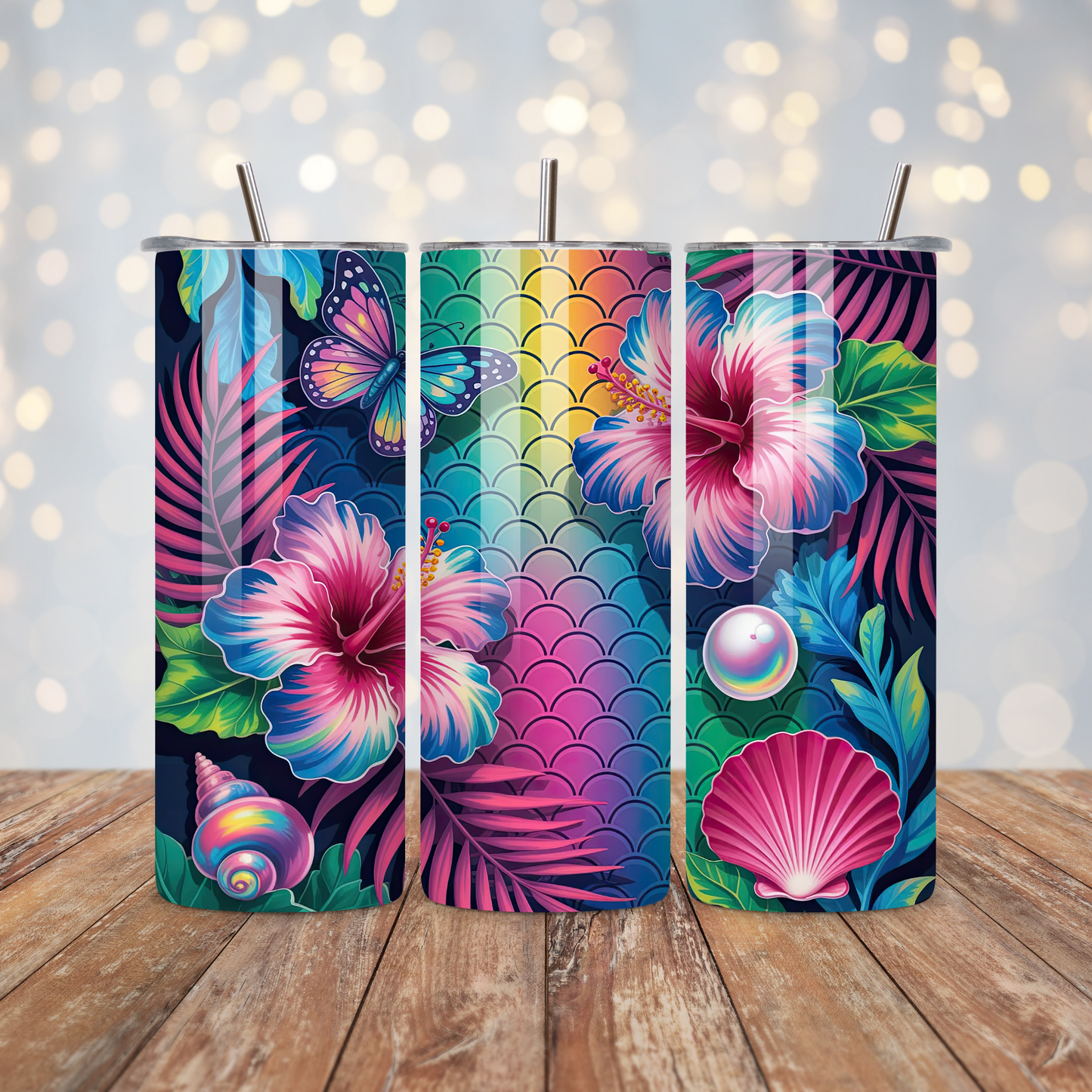 Mermaid Floral Sublimation Transfer