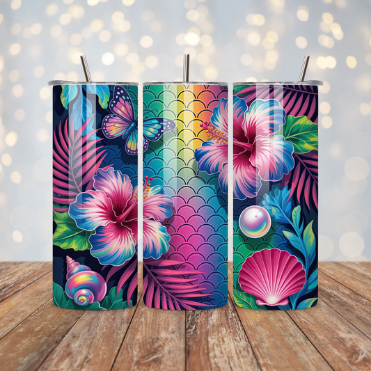 Mermaid Floral Sublimation Transfer