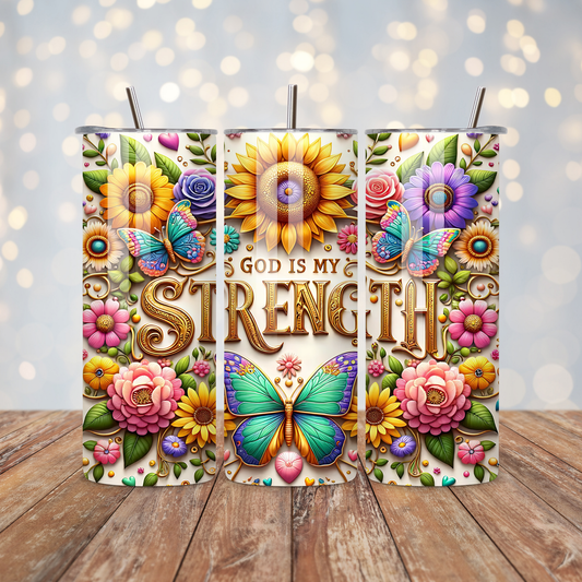 God Is My Strength Sublimation Transfer