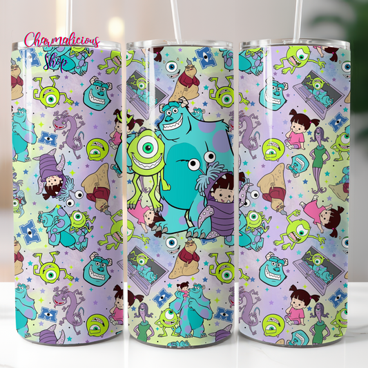 Monsters Inc., Sublimation, Ready To Press, Print Out Transfer, 20 oz, Skinny Tumbler Transfer, NOT A DIGITAL